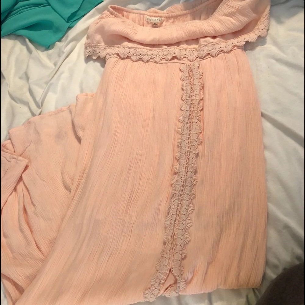 Light peach dress floor length worn once